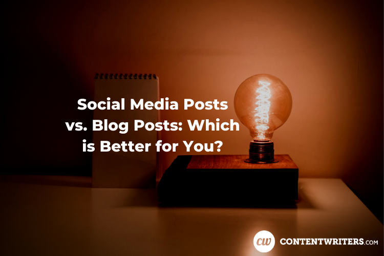 Social Media Posts vs. Blog Posts Which is Better for You