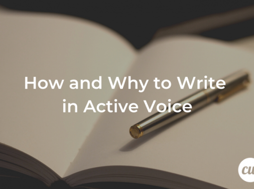 How and Why to Write in Active Voice
