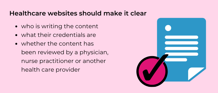 what to include in your healthcare content 
