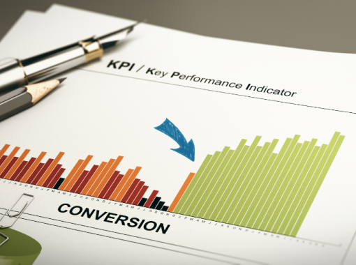 KPI bar chart representing conversions
