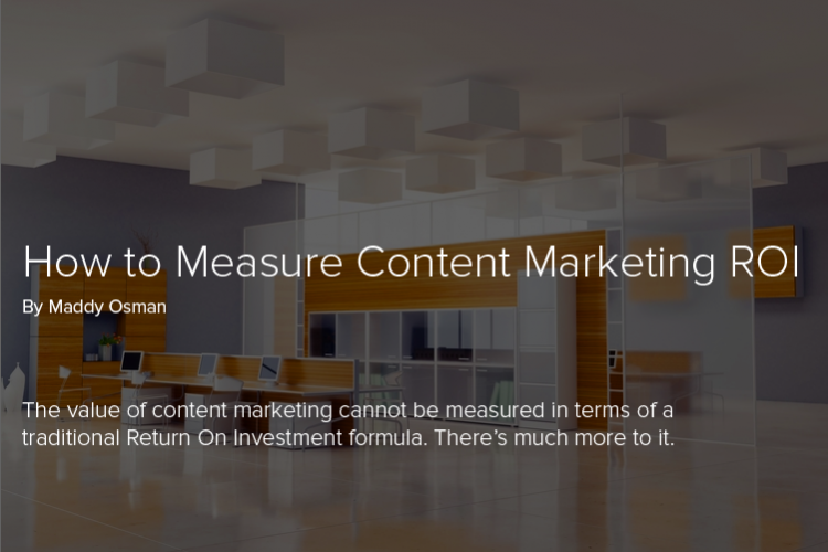 Content Marketing ROI